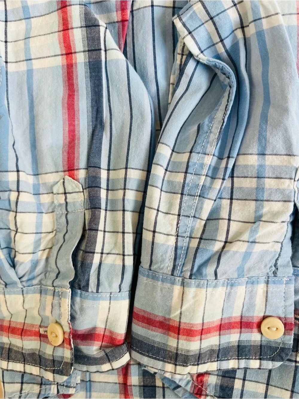 Baby Gap 18-24 months Boys' Light Blue Plaid Button-Up Shirt